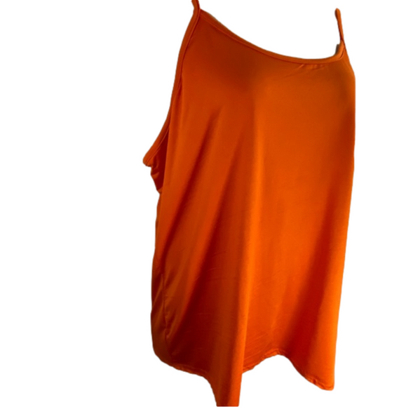 Ashley Stewart Orange Tank Top Adjustable Straps NWOT Size 22/24 SKU0059 - Picture 2 of 5